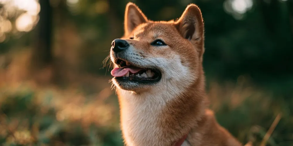 まっすぐな鼻筋が分かる柴犬の横顔